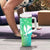 Polynesian Tribal Plumeria Tumbler With Handle with Hawaii Kanaka Maoli Green Gradient Version