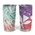 Polynesian Tribal Plumeria Tumbler Cup with Hawaii Kanaka Maoli Bloom Version