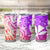 Polynesian Tribal Plumeria Tumbler Cup with Hawaii Kanaka Maoli Purple Gradient Version