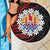 Tahitian Coat Of Arm and Tiare Flower Beach Blanket Polynesian Tribal Tattoo