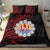 Tahitian Coat Of Arm and Tiare Flower Bedding Set Polynesian Tribal Tattoo