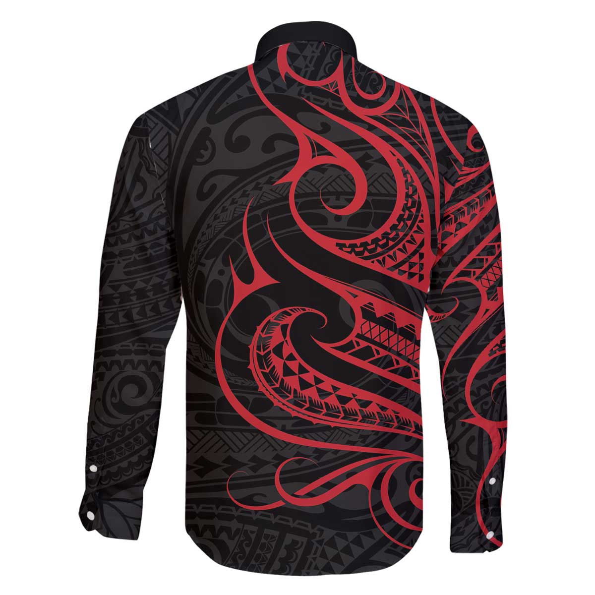Tahitian Coat Of Arm and Tiare Flower Family Matching Off The Shoulder Long Sleeve Dress and Hawaiian Shirt Polynesian Tribal Tattoo