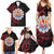 Tahitian Coat Of Arm and Tiare Flower Family Matching Summer Maxi Dress and Hawaiian Shirt Polynesian Tribal Tattoo