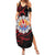 Tahitian Coat Of Arm and Tiare Flower Family Matching Summer Maxi Dress and Hawaiian Shirt Polynesian Tribal Tattoo