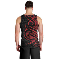 Tahitian Coat Of Arm and Tiare Flower Men Tank Top Polynesian Tribal Tattoo