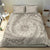 Tahitian Tiare Flower Bedding Set Beige Polynesian Pattern