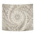 Tahitian Tiare Flower Tapestry Beige Polynesian Pattern