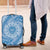 Tahitian Tiare Flower Luggage Cover Blue Polynesian Pattern