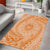 Tahitian Tiare Flower Area Rug Gold Polynesian Pattern