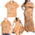 Tahitian Tiare Flower Family Matching Off Shoulder Maxi Dress and Hawaiian Shirt Gold Polynesian Pattern