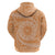 Tahitian Tiare Flower Hoodie Gold Polynesian Pattern