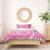 Tahitian Tiare Flower Bedding Set Pink Polynesian Pattern