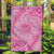 Tahitian Tiare Flower Garden Flag Pink Polynesian Pattern