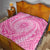 Tahitian Tiare Flower Quilt Pink Polynesian Pattern