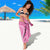 Tahitian Tiare Flower Sarong Pink Polynesian Pattern