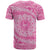 Tahitian Tiare Flower T Shirt Pink Polynesian Pattern