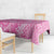 Tahitian Tiare Flower Tablecloth Pink Polynesian Pattern