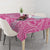 Tahitian Tiare Flower Tablecloth Pink Polynesian Pattern