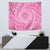 Tahitian Tiare Flower Tapestry Pink Polynesian Pattern