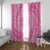 Tahitian Tiare Flower Window Curtain Pink Polynesian Pattern