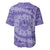 Tahitian Tiare Flower Baseball Jersey Violet Polynesian Pattern