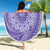 Tahitian Tiare Flower Beach Blanket Violet Polynesian Pattern