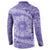 Tahitian Tiare Flower Button Sweatshirt Violet Polynesian Pattern