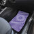 Tahitian Tiare Flower Car Mats Violet Polynesian Pattern