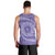 Tahitian Tiare Flower Men Tank Top Violet Polynesian Pattern