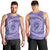 Tahitian Tiare Flower Men Tank Top Violet Polynesian Pattern