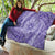 Tahitian Tiare Flower Quilt Violet Polynesian Pattern