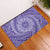 Tahitian Tiare Flower Rubber Doormat Violet Polynesian Pattern