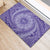 Tahitian Tiare Flower Rubber Doormat Violet Polynesian Pattern