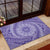 Tahitian Tiare Flower Rubber Doormat Violet Polynesian Pattern