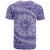 Tahitian Tiare Flower T Shirt Violet Polynesian Pattern