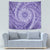 Tahitian Tiare Flower Tapestry Violet Polynesian Pattern