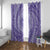 Tahitian Tiare Flower Window Curtain Violet Polynesian Pattern