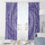 Tahitian Tiare Flower Window Curtain Violet Polynesian Pattern