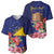 Personalised Tokelau Tropical Hibiscus Baseball Jersey With Polynesian Plumeria Tattoo