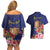 Personalised Tokelau Tropical Hibiscus Couples Matching Off Shoulder Short Dress and Hawaiian Shirt With Polynesian Plumeria Tattoo