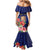 Personalised Tokelau Tropical Hibiscus Family Matching Mermaid Dress and Hawaiian Shirt With Polynesian Plumeria Tattoo