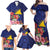 Personalised Tokelau Tropical Hibiscus Family Matching Off Shoulder Maxi Dress and Hawaiian Shirt With Polynesian Plumeria Tattoo