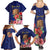 Personalised Tokelau Tropical Hibiscus Family Matching Summer Maxi Dress and Hawaiian Shirt With Polynesian Plumeria Tattoo