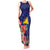 Personalised Tokelau Tropical Hibiscus Family Matching Tank Maxi Dress and Hawaiian Shirt With Polynesian Plumeria Tattoo