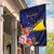 Personalised Tokelau Tropical Hibiscus Garden Flag With Polynesian Plumeria Tattoo