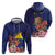 Personalised Tokelau Tropical Hibiscus Hoodie With Polynesian Plumeria Tattoo