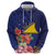 Personalised Tokelau Tropical Hibiscus Hoodie With Polynesian Plumeria Tattoo