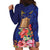 Personalised Tokelau Tropical Hibiscus Hoodie Dress With Polynesian Plumeria Tattoo