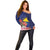 Personalised Tokelau Tropical Hibiscus Off Shoulder Sweater With Polynesian Plumeria Tattoo