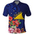 Personalised Tokelau Tropical Hibiscus Polo Shirt With Polynesian Plumeria Tattoo